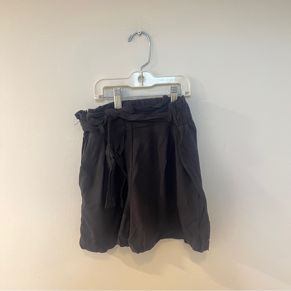 🖤Bershka Black High Waist Paperbag Tie Bow Shorts, small - Picture 7 of 13
